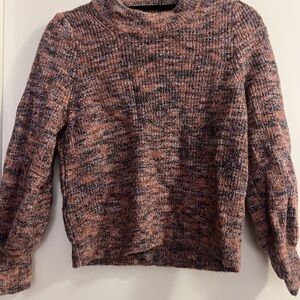 Madewell Pink and Black Cowl Neck Sweater